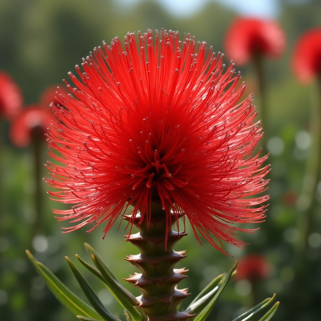 Red Bottlebrush Flowers